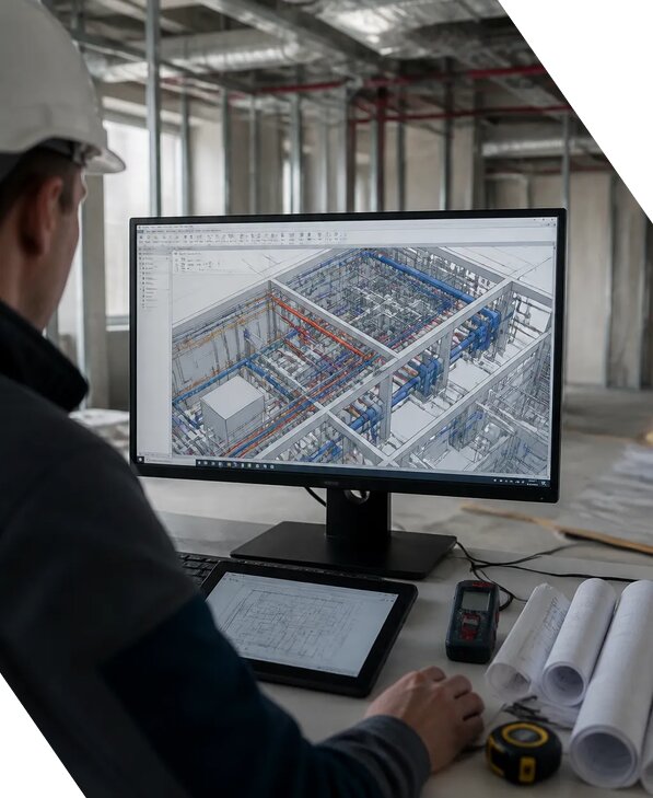 Создание BIM модели инженерных сетей для объектов в Балтийске
